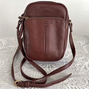 American Leather Co.Like New Cleveland Brown Leather Crossbody Bag